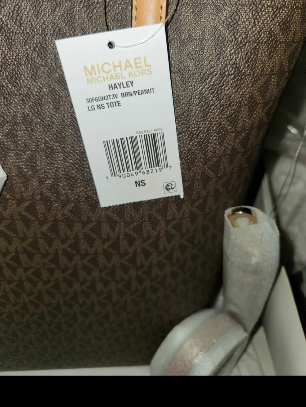 Michael Kors Hayley Brown Logo Canvas Tote